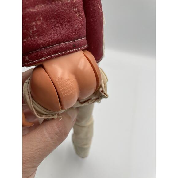 Vintage 1968 Ken Doll Barbies Boyfriend Rooted Brown Hair Western Jacket Pants - Picture 9 of 9